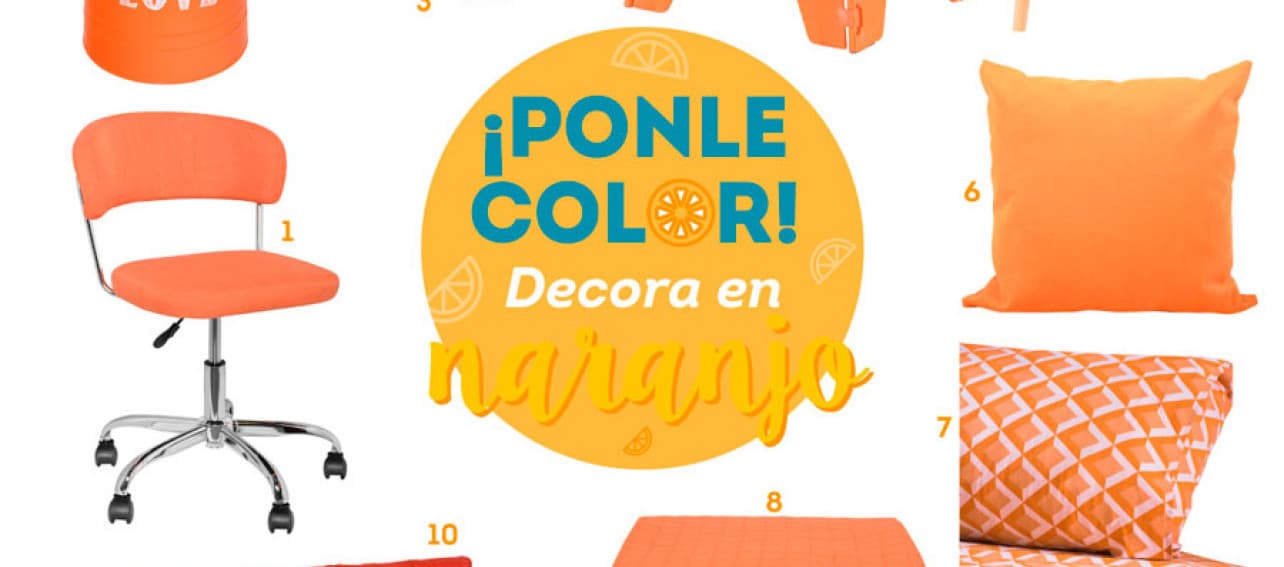 ¡Ponle color! Decora en naranjo