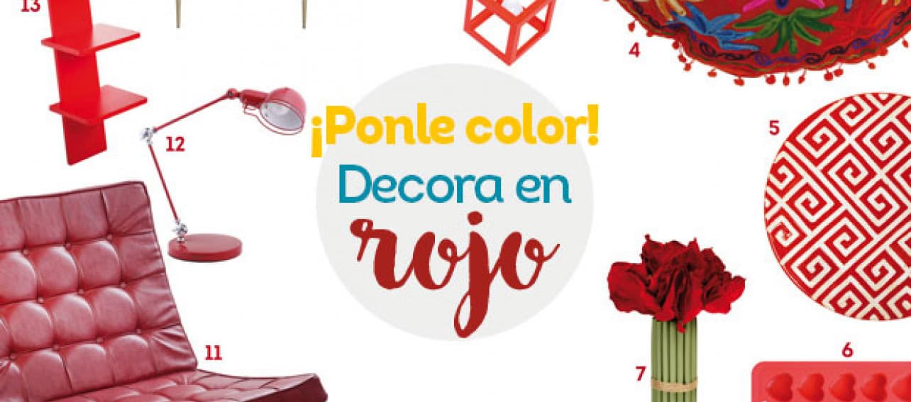 ¡Ponle color! Decora en rojo