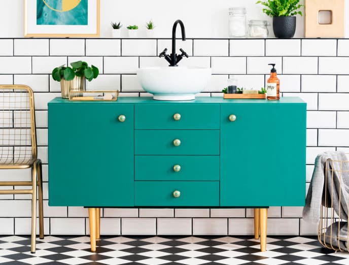 10 baños con colores para inspirarte