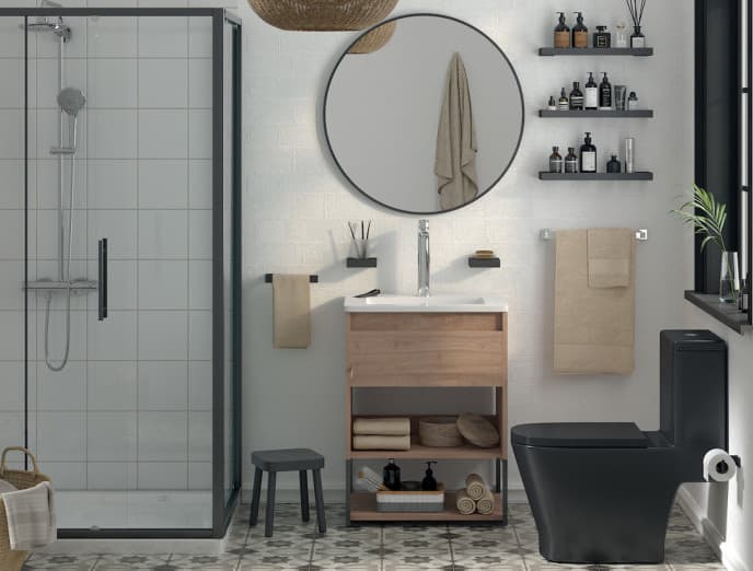 9 muebles para baños pequeños que te ayudarán a mantener el orden