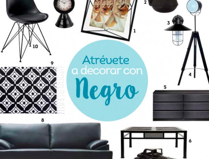 Atrévete a decorar en negro