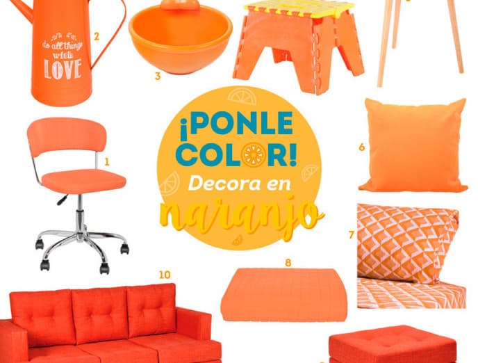 ¡Ponle color! Decora en naranjo