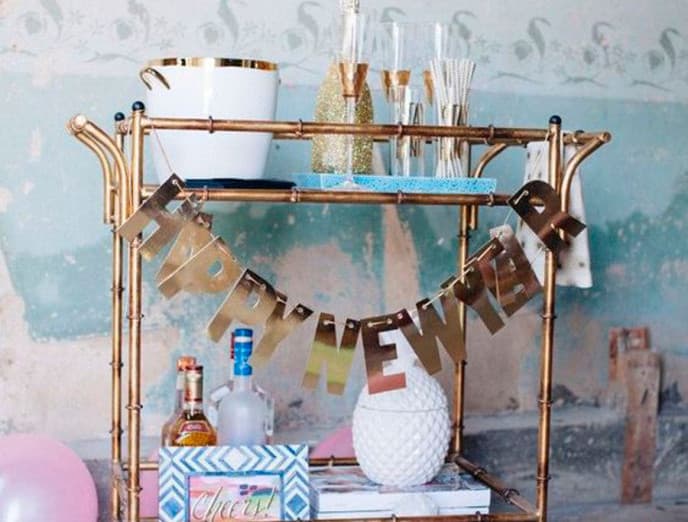 Prepara tu carro bar para año nuevo