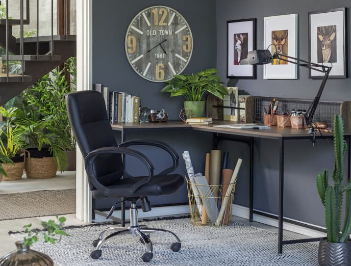 Escritorio En L Color Blanco Home Office Moderno Elegante Para