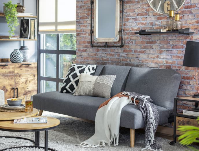 8 combinaciones de sofás, alfombras y cortinas que te encantarán