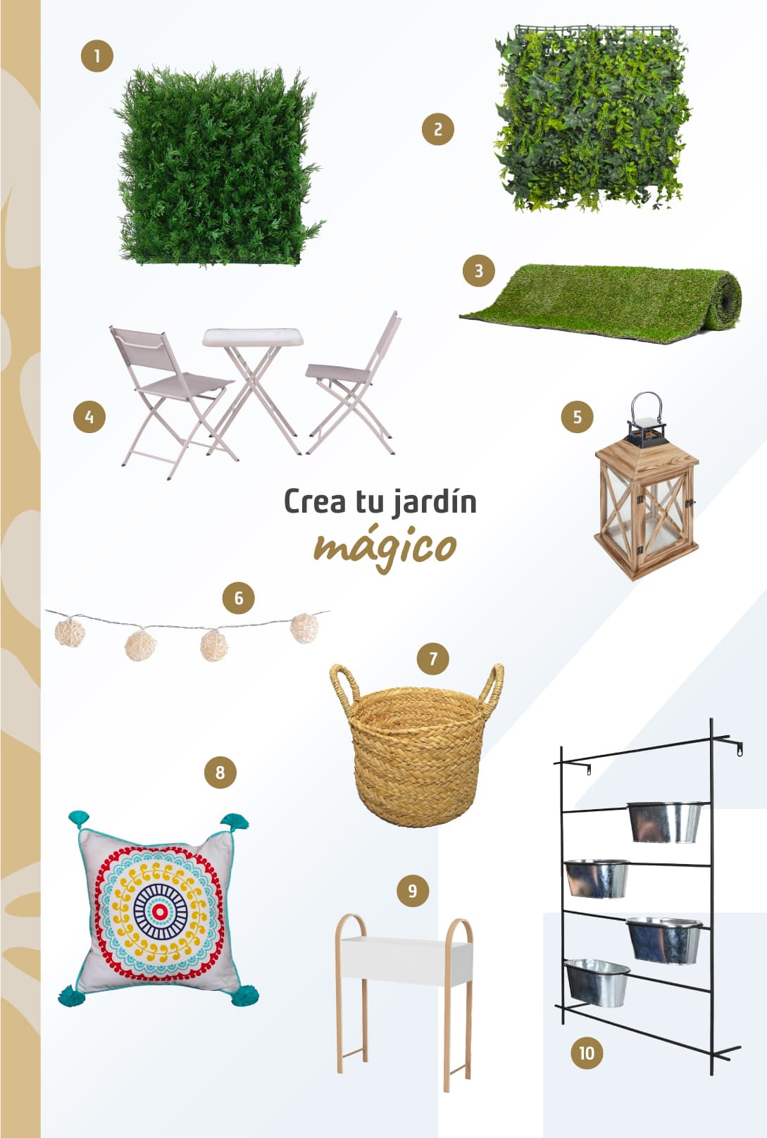 Productos para decorar un jardín pequeño disponibles en Sodimac