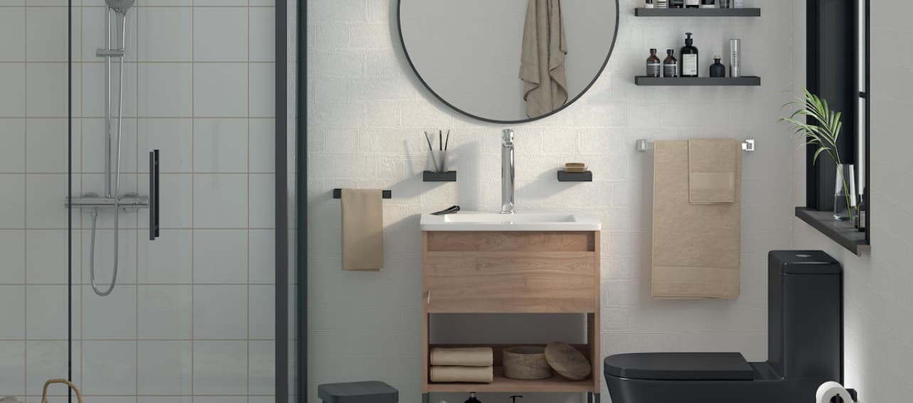 9 muebles para baños pequeños que te ayudarán a mantener el orden
