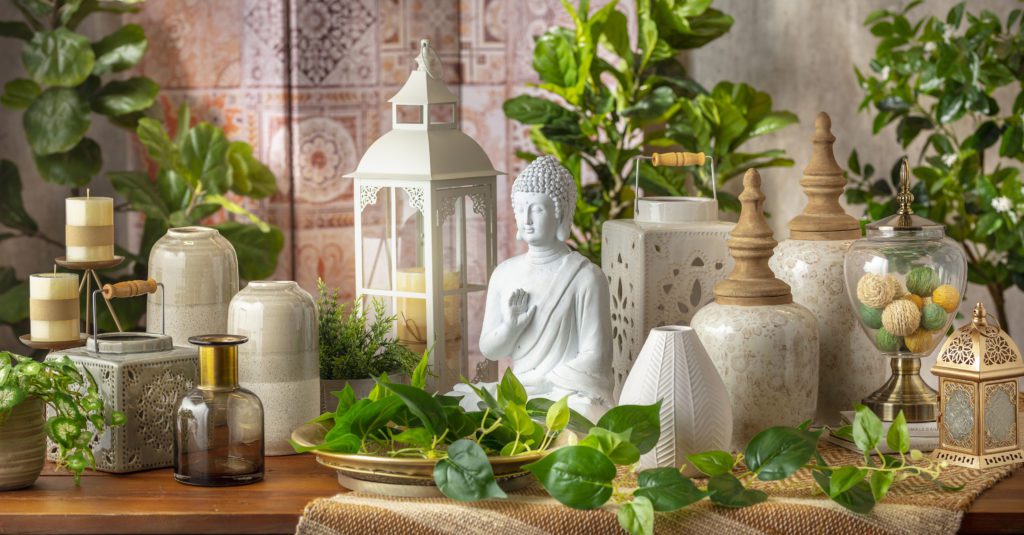 buddha plantas velas