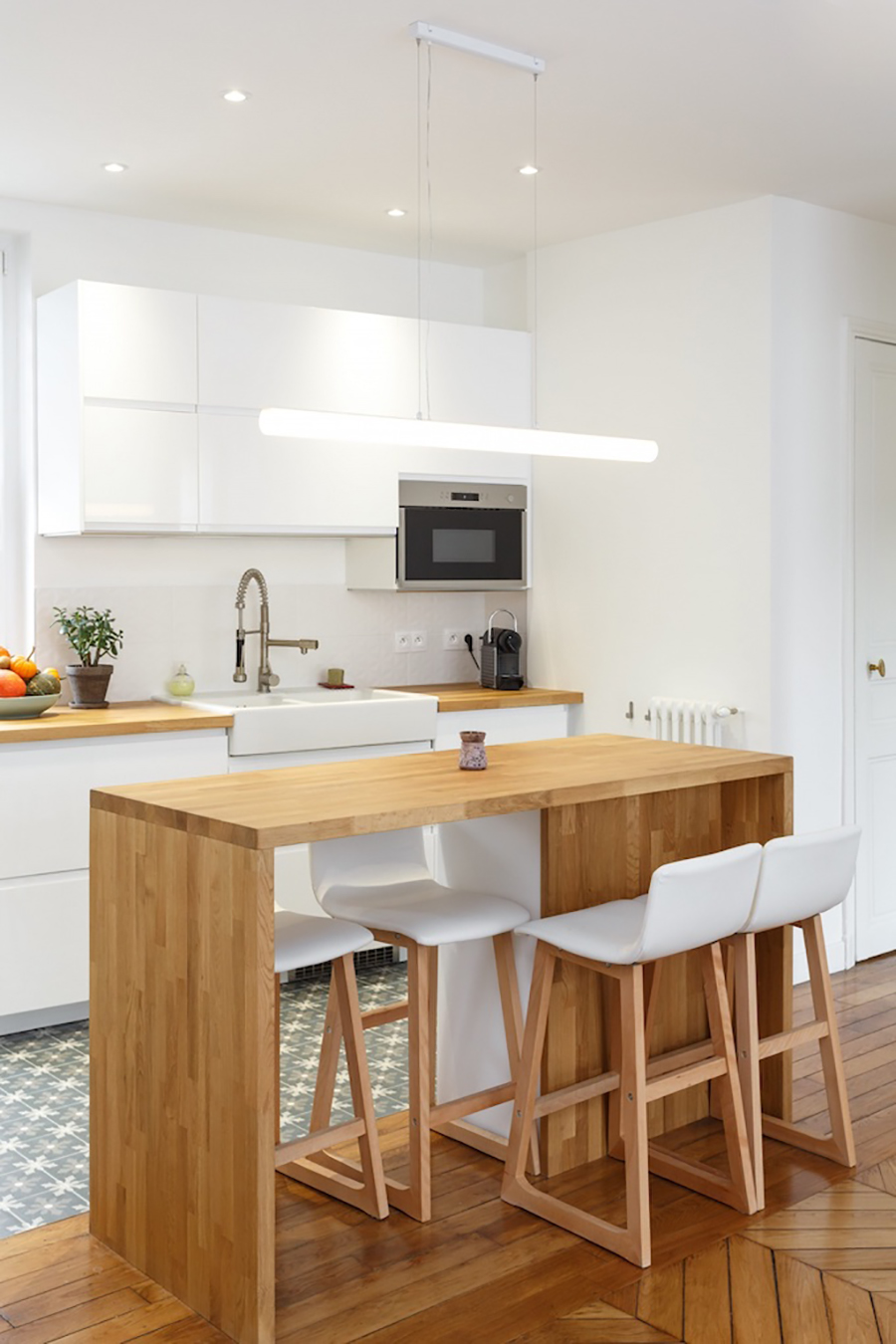 Amplitud cocina Las cocinas abiertas se ven muy amplias.