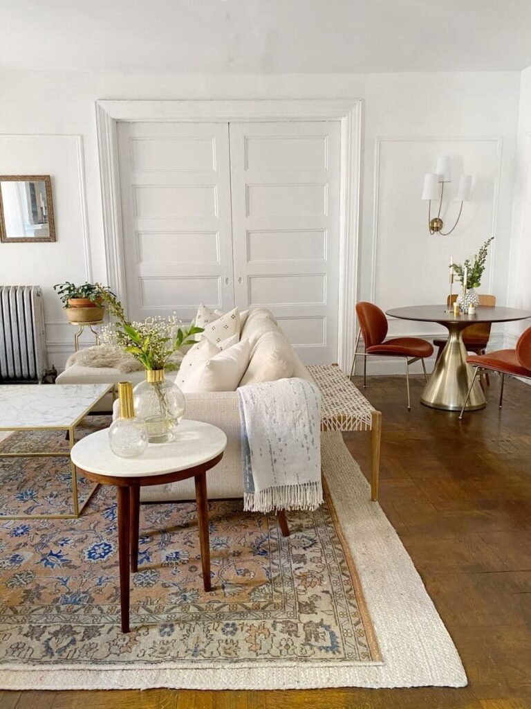 Conoce las medidas de alfombras perfectas para tu living y comedor