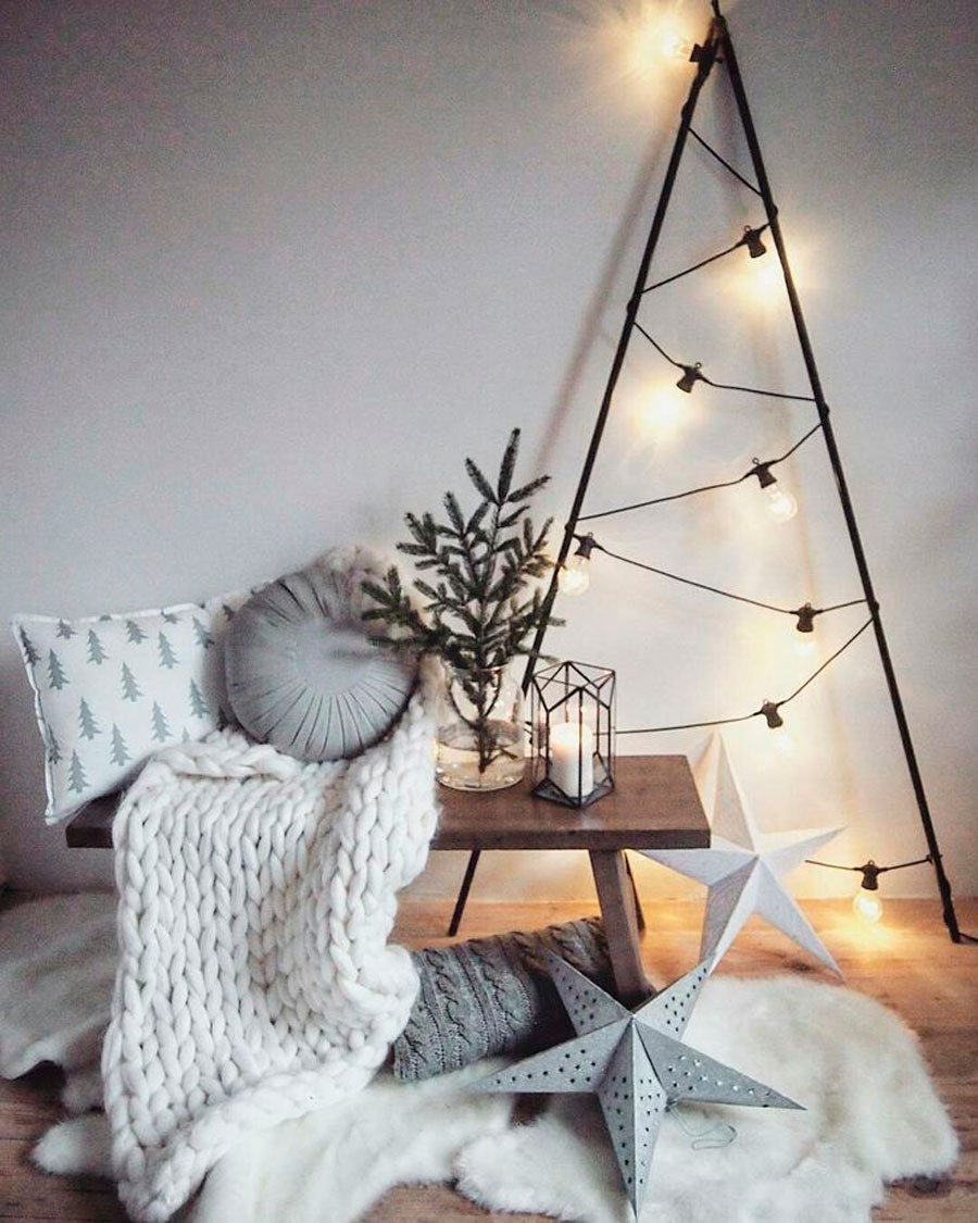 ideas no tradicionales arbol navideño nordico
