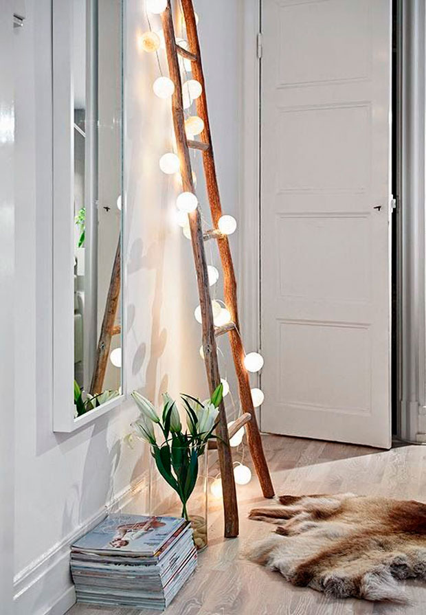 10 ideas para decorar usando guirnaldas luces escalera