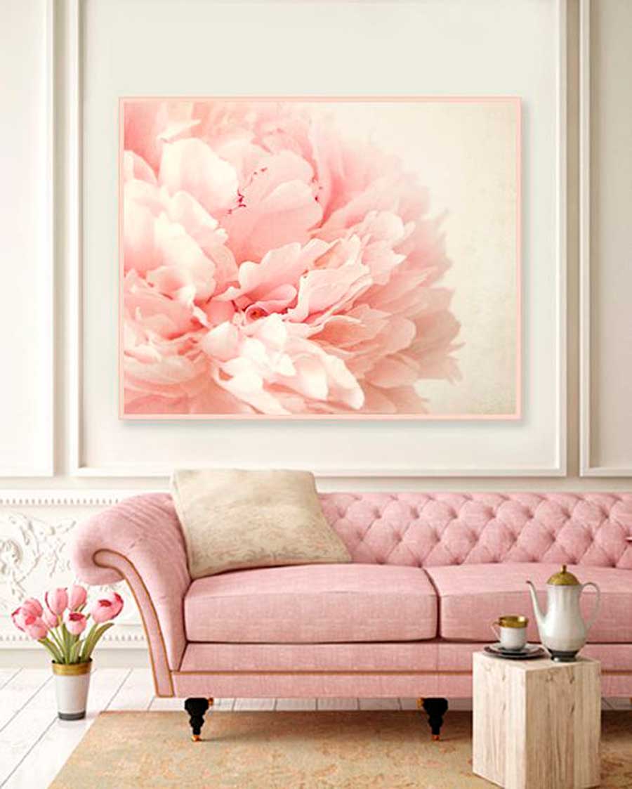 sofa tendencia capitone rosa
