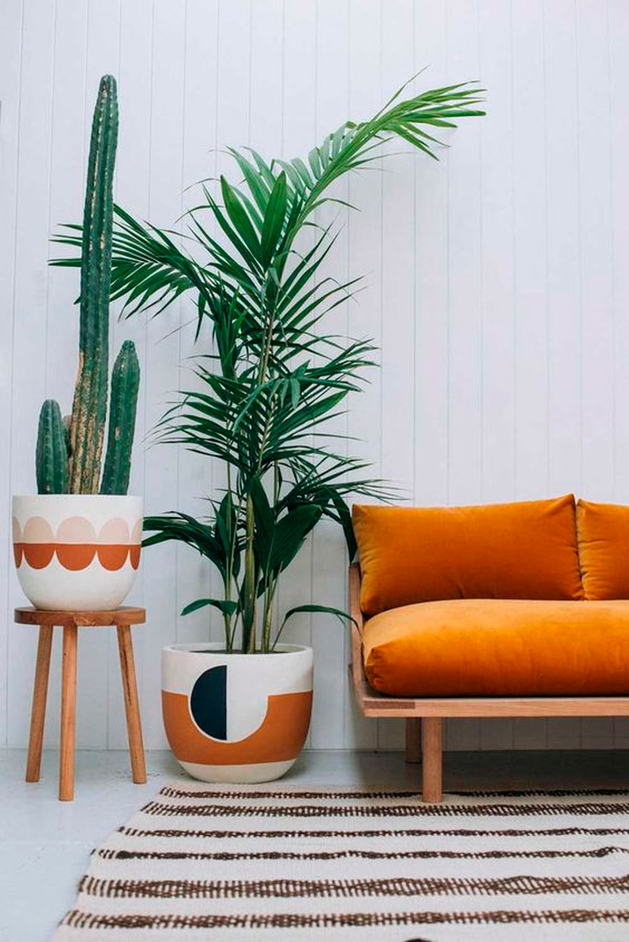 ponle color decora en naranjo sofa