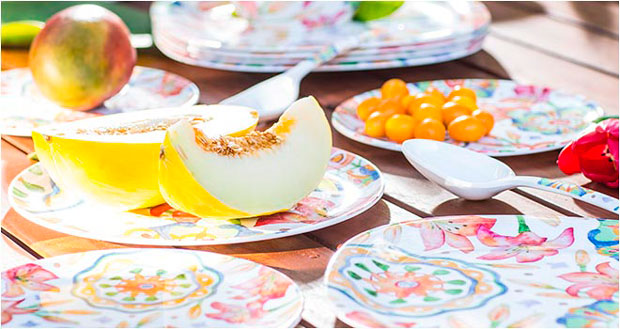 5 decoraciones perfectas para verano plato redondo melamina