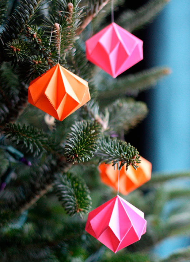 7 adornos originales para arbol navidad origami