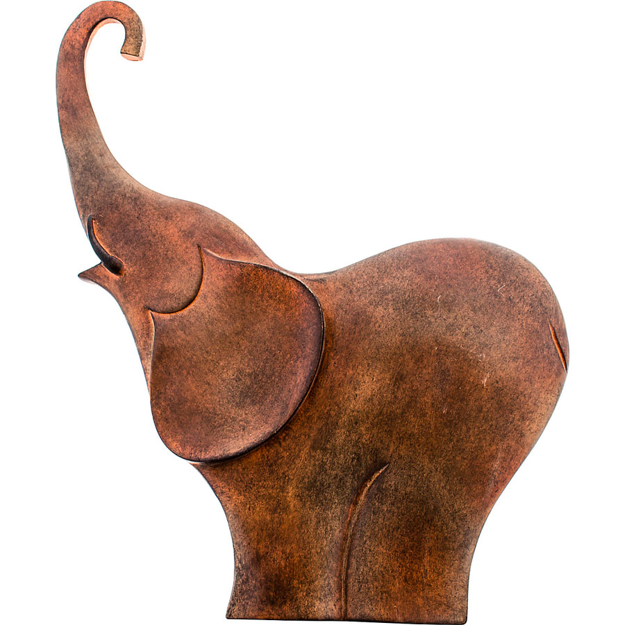 figura de elefante color cobre 