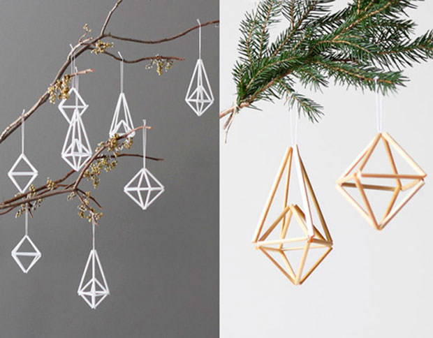 7 adornos originales para arbol navidad estructuras geometricas