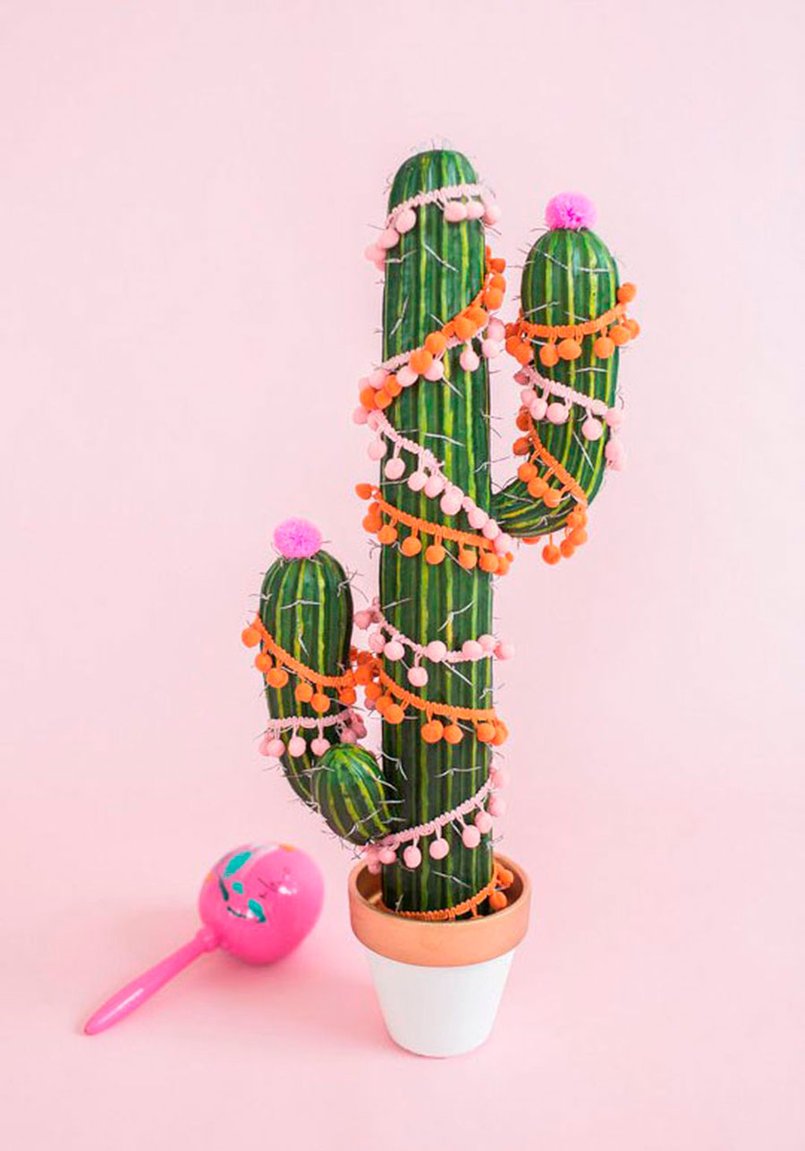 ideas no tradicionales arbol navideño cactus