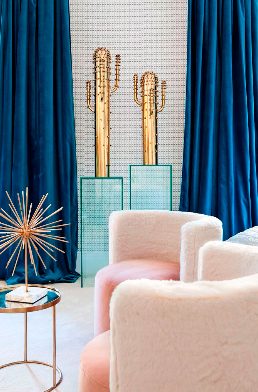 terciopelo en cortinas y muebles hace tu decoración más sofisticada