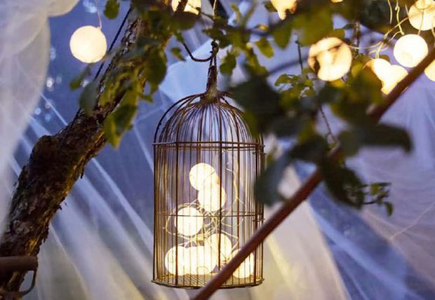 10 ideas para decorar usando guirnaldas luces jaula