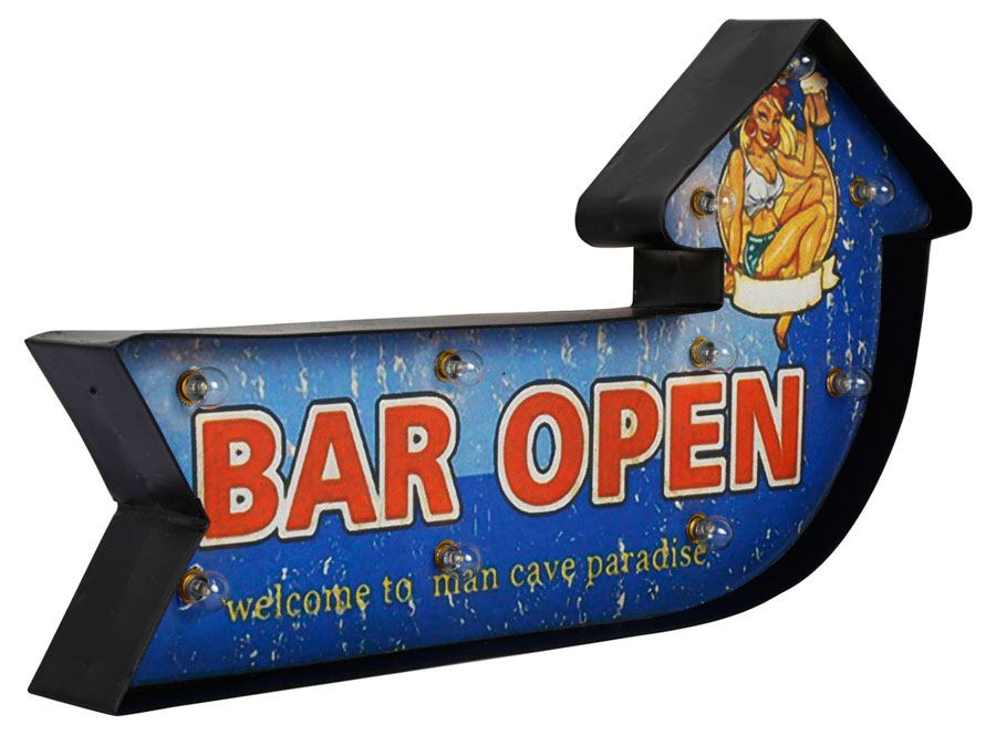 10 accesorios para tu carro bar letrero led bar open