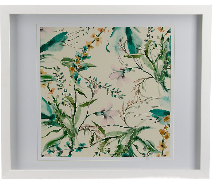 crear tablero de inspiracion para decorar tu casa cuadro enmarcado flores marco blanco